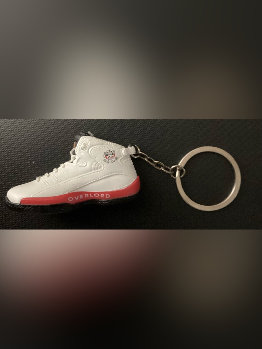 3D Mini White/Red Sneaker Keychain Collectible Gift for Sneakerhead Lovers